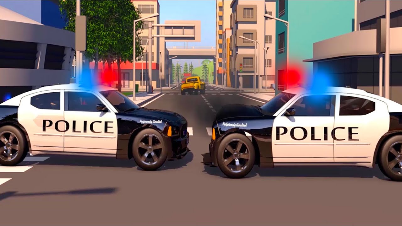Carros de policia para ni&ntilde;os. 60 minutos. Auto policia infantil. Autitos infantiles en espa&ntilde;ol.