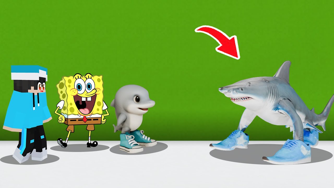 ماين كرافت لكن بيبي شارك ساعدنا نهرب من القرش طب طب !!؟ 🦈🤯
