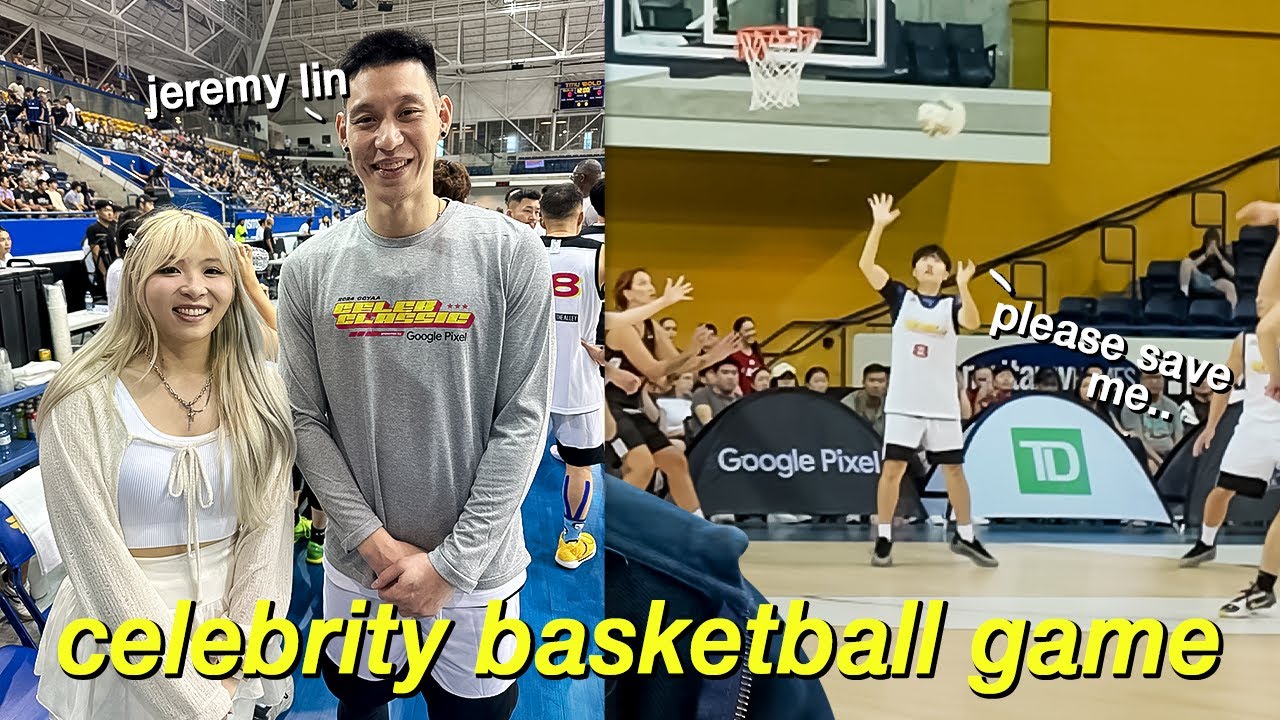 watching Disguised Toast play basketball (with Jeremy Lin & Simu Liu)