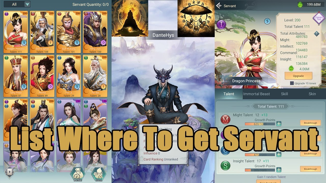 Servants List & Full Guide, Heaven Realm - Immortal Taoists-Idle Game of Immortal Cultivation