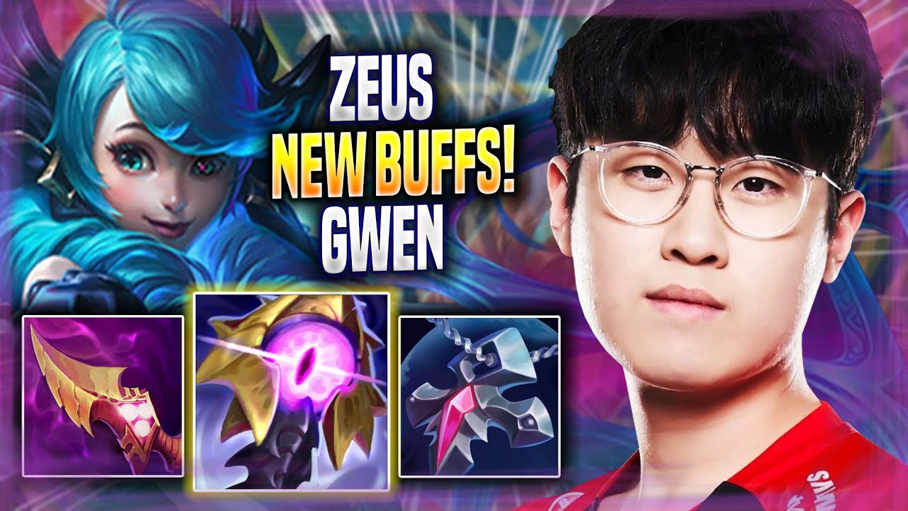 ZEUS DOMINATING GWEN WITH NEW BUFFS! - T1 Zeus Plays Gwen TOP vs Singed! | Season 2022