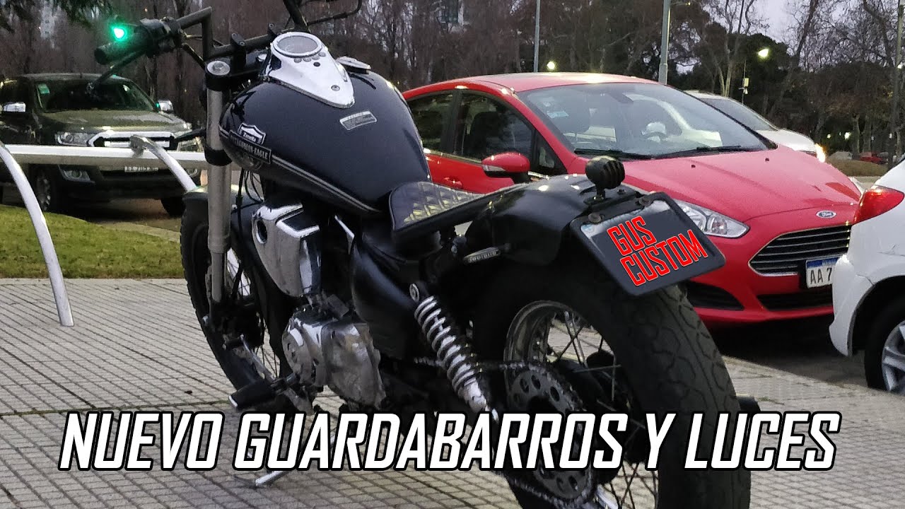 Termino la instalación electrica de mi moto y modifico el guardabarros