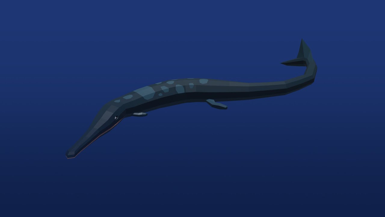 Cricosaurus (Improved) - Low Poly Blender Paleoart