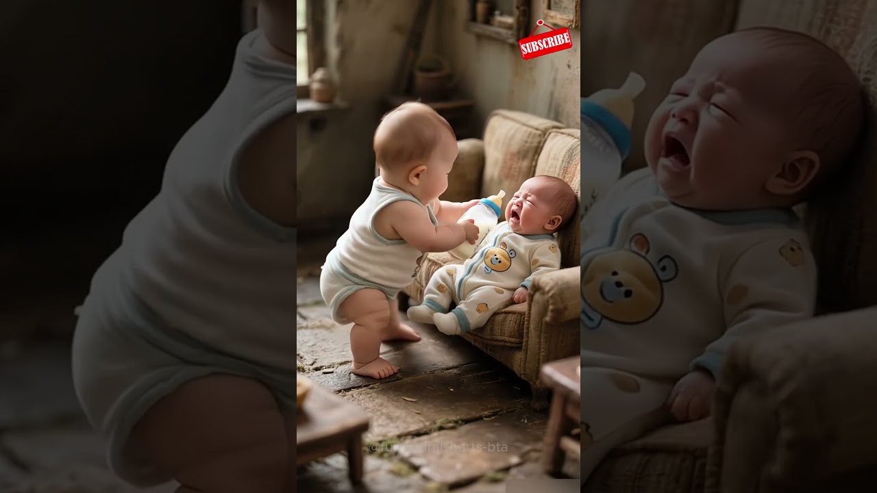 Taking Care Of The Baby 😍 😂 Funny baby videos #shorts #cute #babylaughing #funnybabyvideos