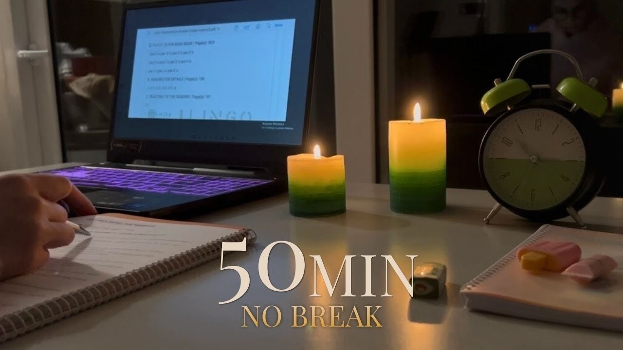 50 MIN Silent Study With Me | No Break | No Music