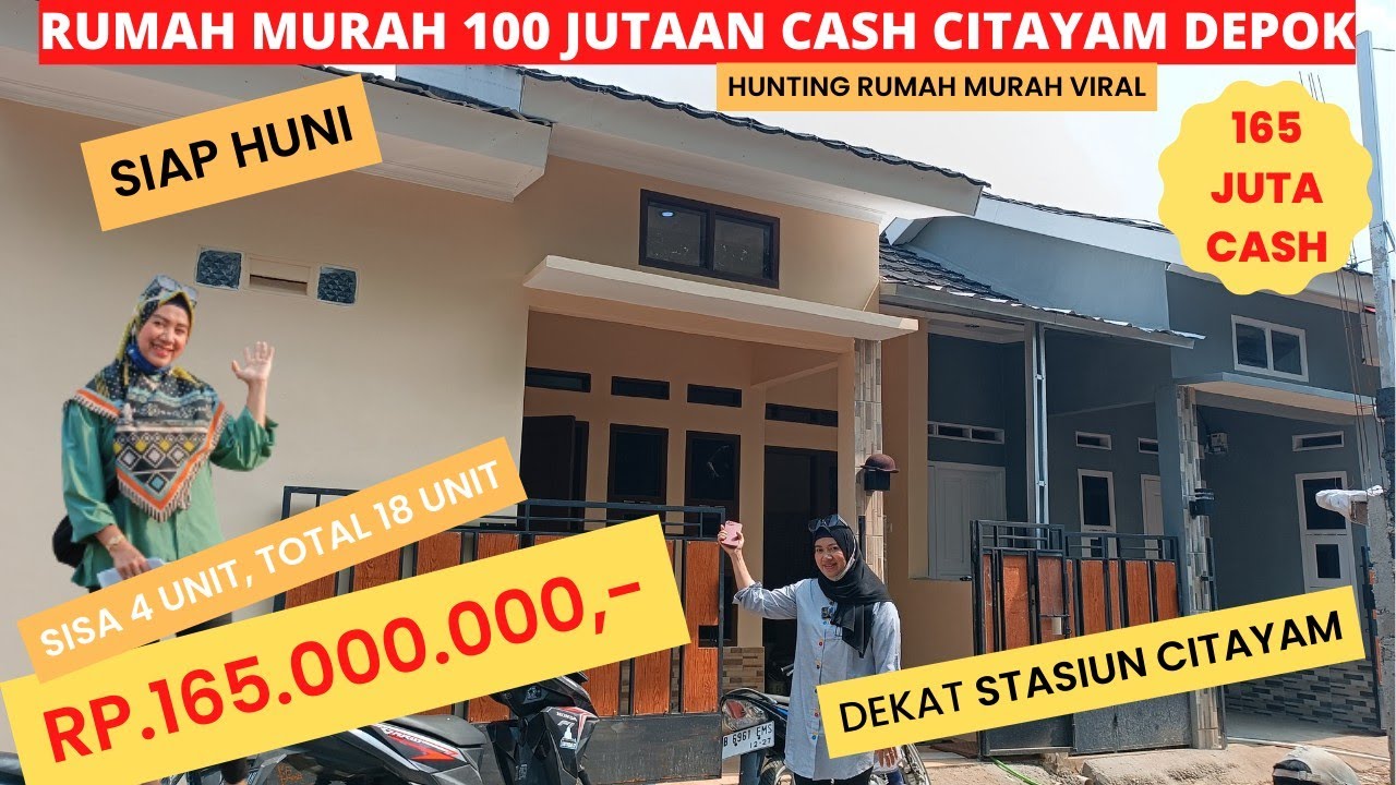 RUMAH MURAH 100 JUTAAN CASH RUMAH VIRAL 165 JUTA CITAYAM DEPOK DEKAT STASIUN CITAYAM PINGGIR JAKARTA