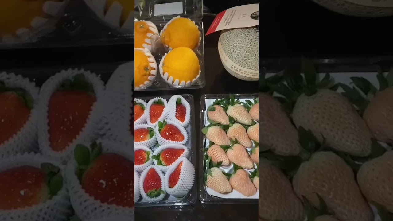 Trying the most expensive Fruits in Korea, Strawberry & white strawberry, Melon, (hallabong 한라봉🍓 🤤👍😎