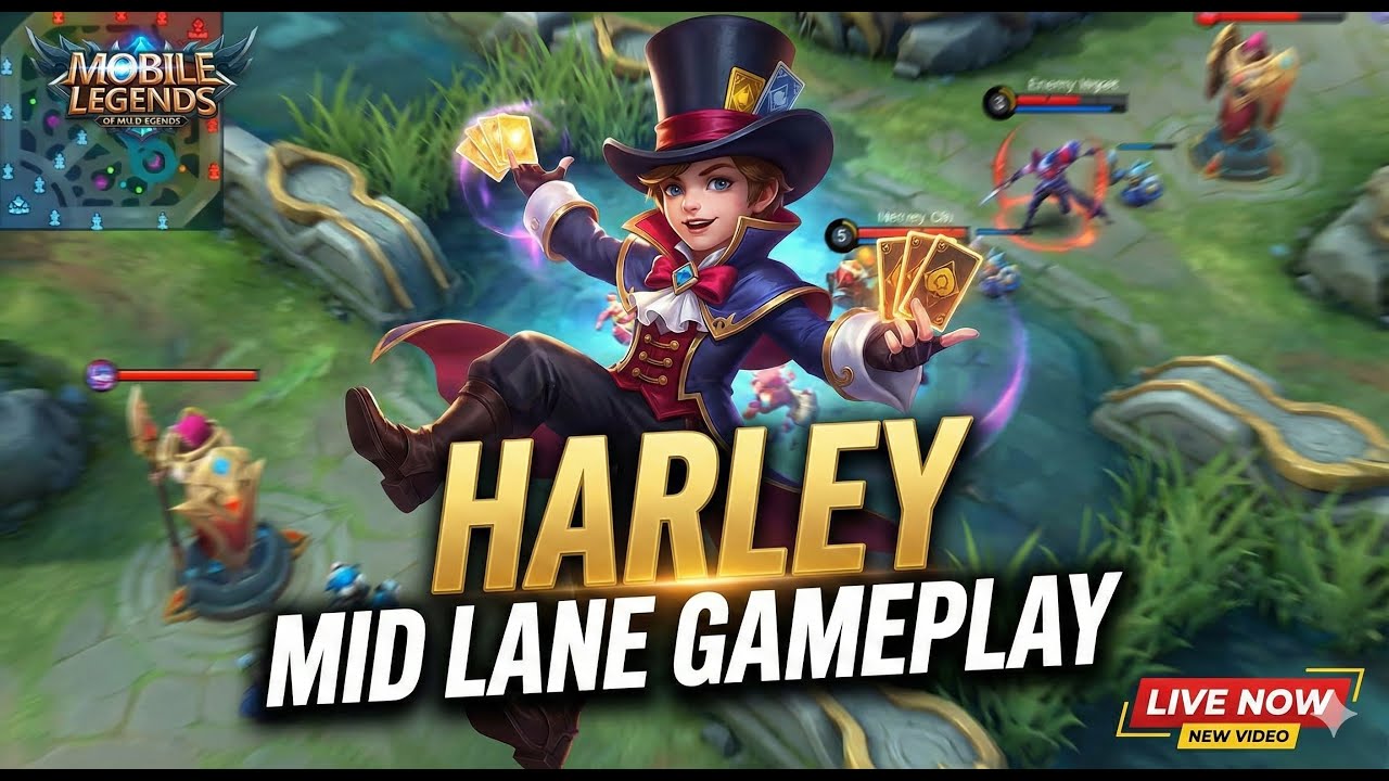 [MLBB]  Harley Mid Lane OP Mage Gameplay | Rank Match Solo