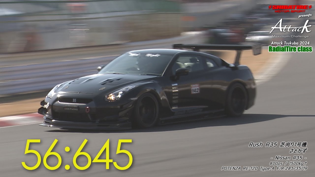 Shibatire presents Attack Tsukuba 2024 ：Rush R35 芝刈り1号機/さとかず[Nissan R35]
