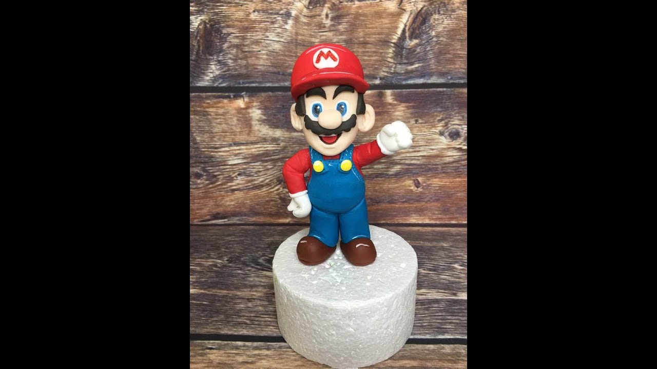 Марио из мастики  / how to make the hero of the game mario cake topper