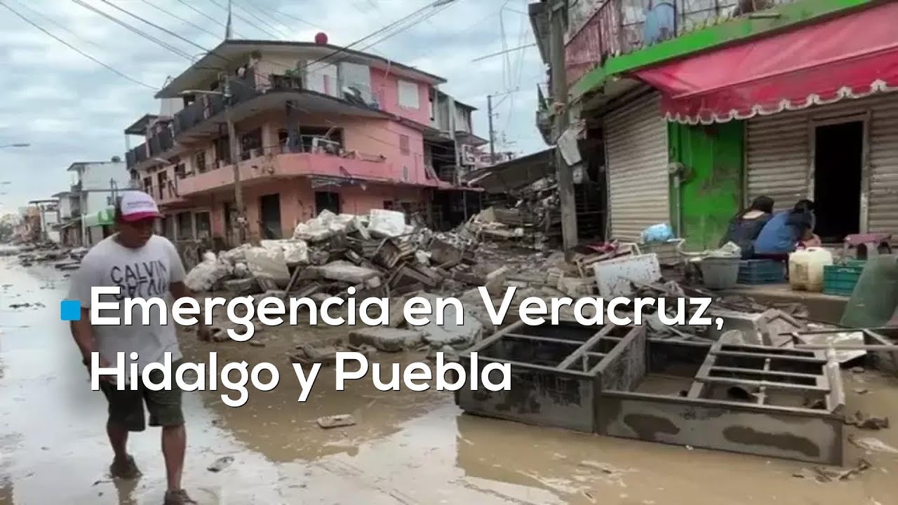 Lluvias extremas afectan Veracruz, Hidalgo y Puebla dejando miles de damnificados