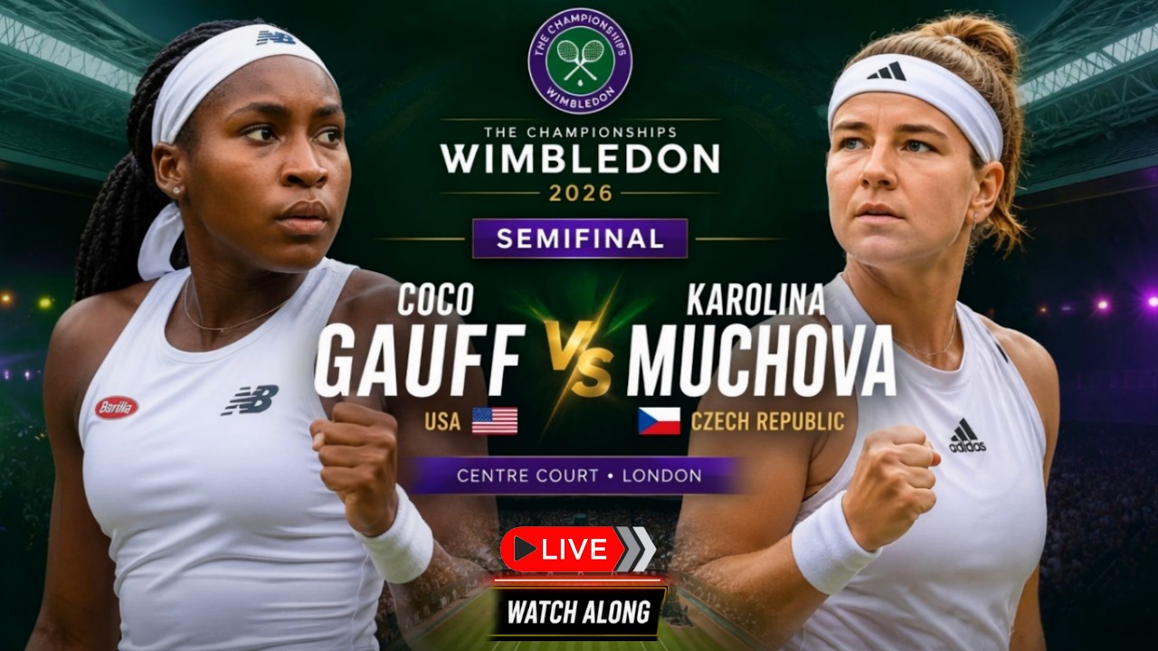 Wimbledon Live: Coco Gauff vs Karolina Muchova - Wimbledon Grand Slam Women Tennis Semi-final Live