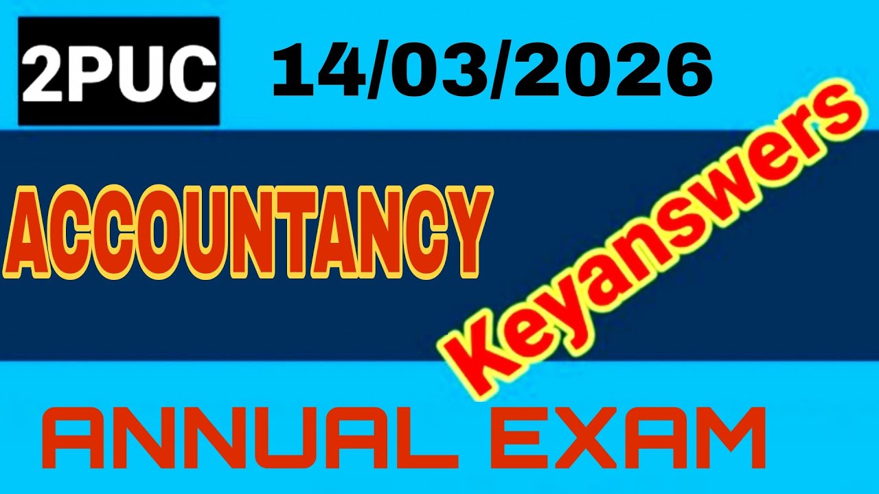 2nd PUC ACCOUNTANCY ANNUAL ANSWER KEY 2026