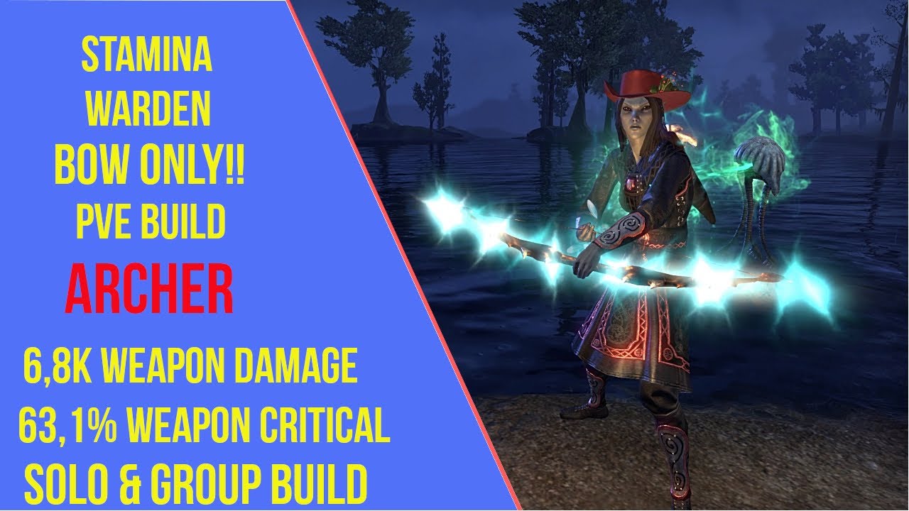 ESO Stamina Warden Bow PVE Build - Archer - Flames of Ambition