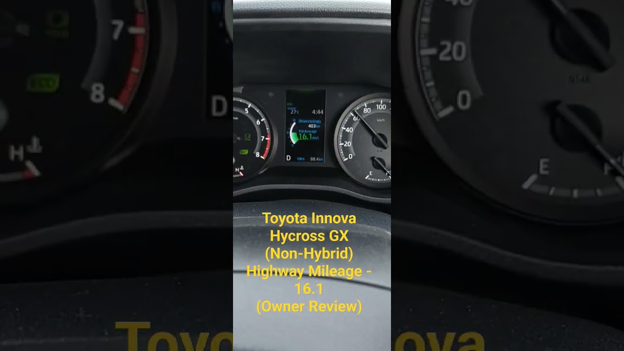 Highway Mileage is 16.1- Innvoa Hycross GX (Non-Hybrid) #toyotainnovahycross #innovahycross #toyota