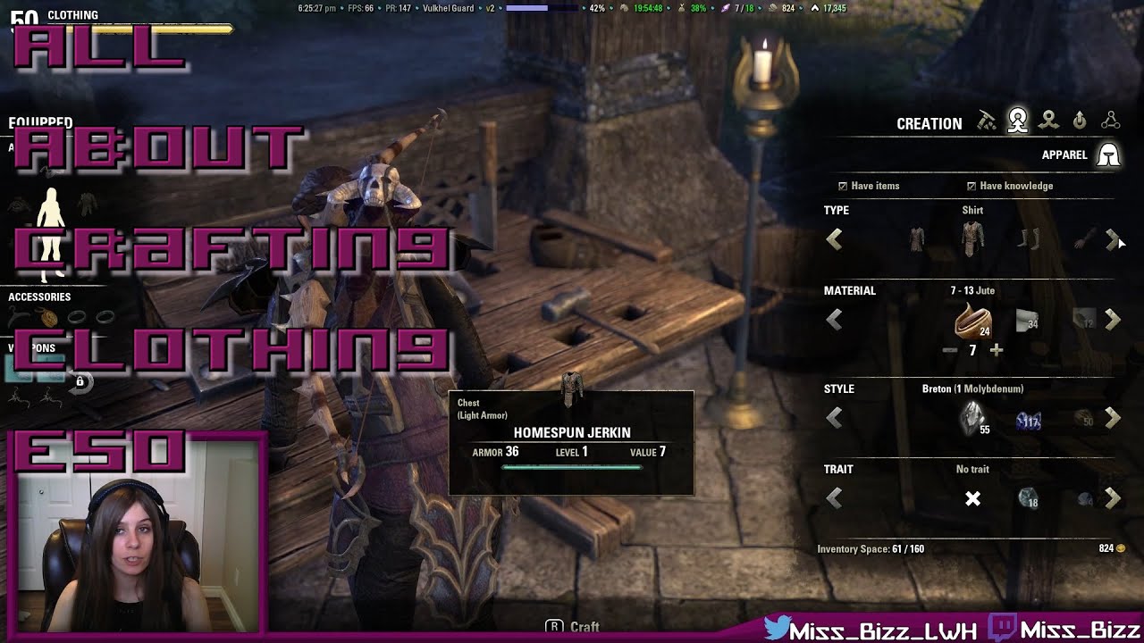 Crafting Clothing in ESO!