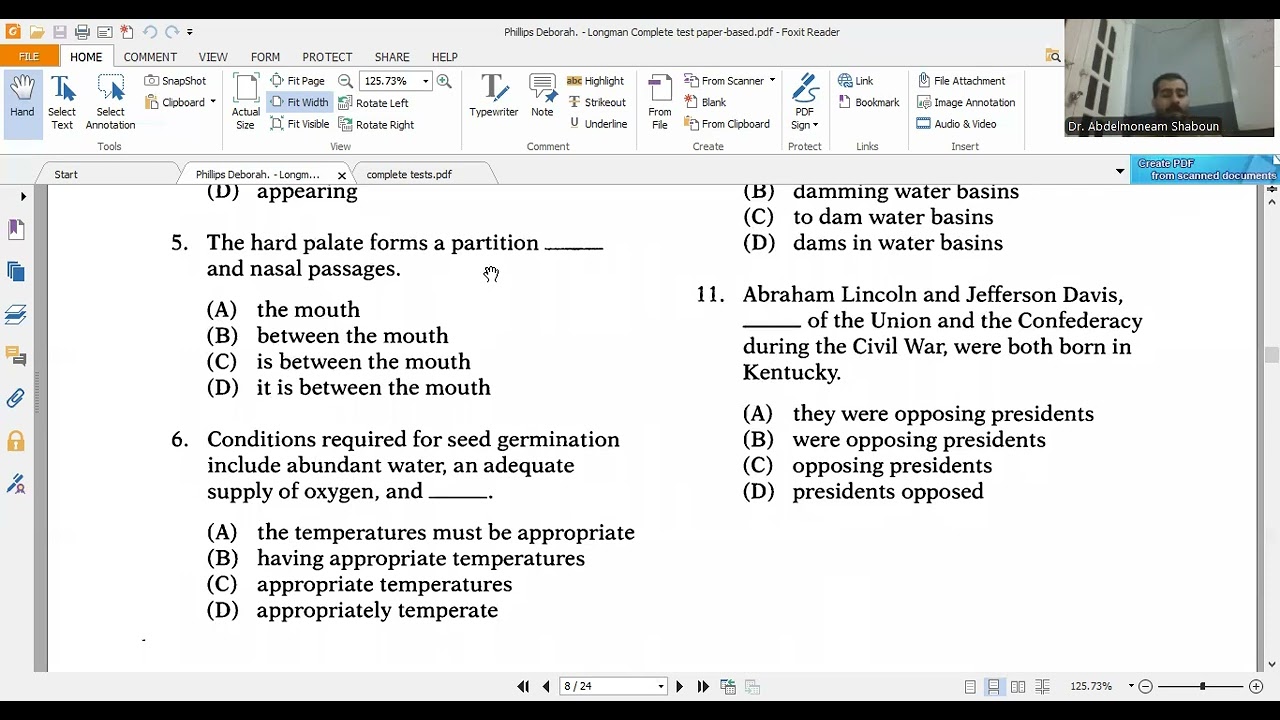 Toefl-section 2- structure تويفل قواعد