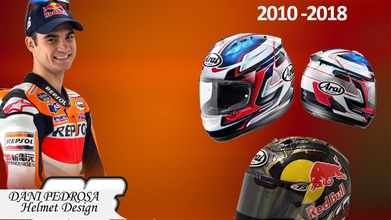 Dani Pedrosa Helmet Design 2010 - 2018