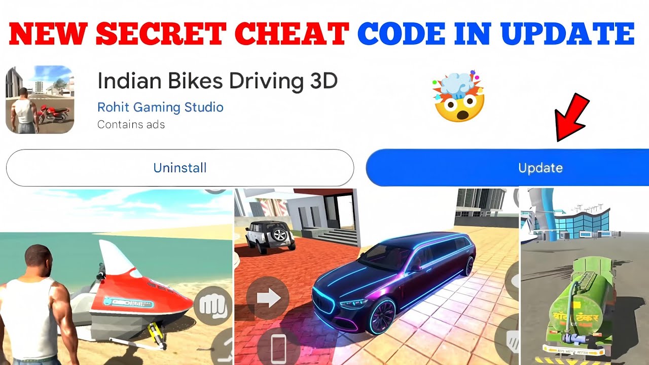  NEW UPDATE ALL CHEAT CODES in Indian Bike Driving 3D 🤯🔥| Secret Feature in Update | Harsh in Game