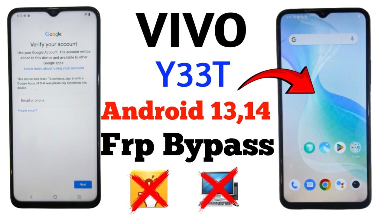 Vivo Y33t Frp Bypass Android 13,14 Frp Bypass Vivo Frp 