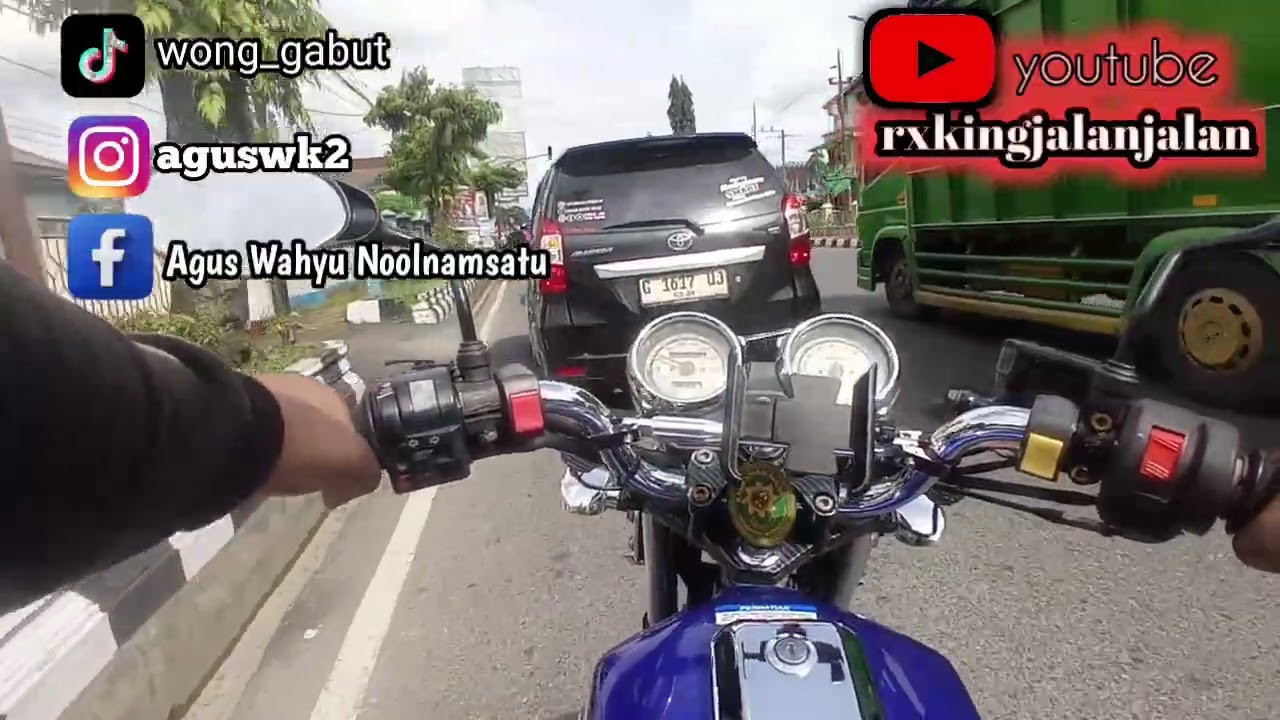 manasim RX KING PEREDAM.....di jala  yang rame😱😱