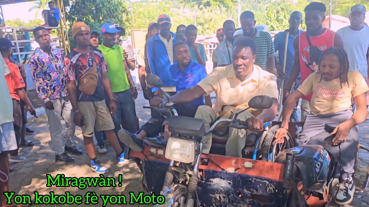 Miragwàn! Yon Andikape fabrike yon moto ki ka 9 pote 9 moun ,sa merite ankouraje 
