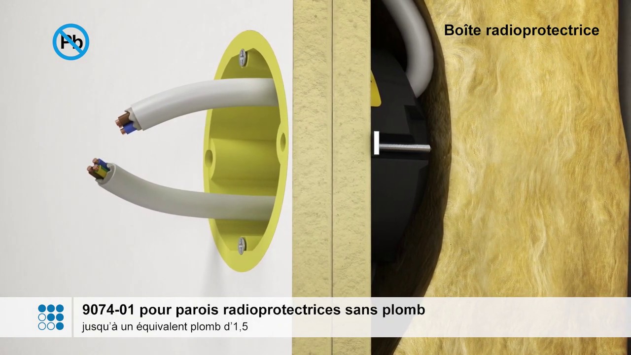 Radioprotection Boîte de jonction pour murs de radioprotection sans plomb