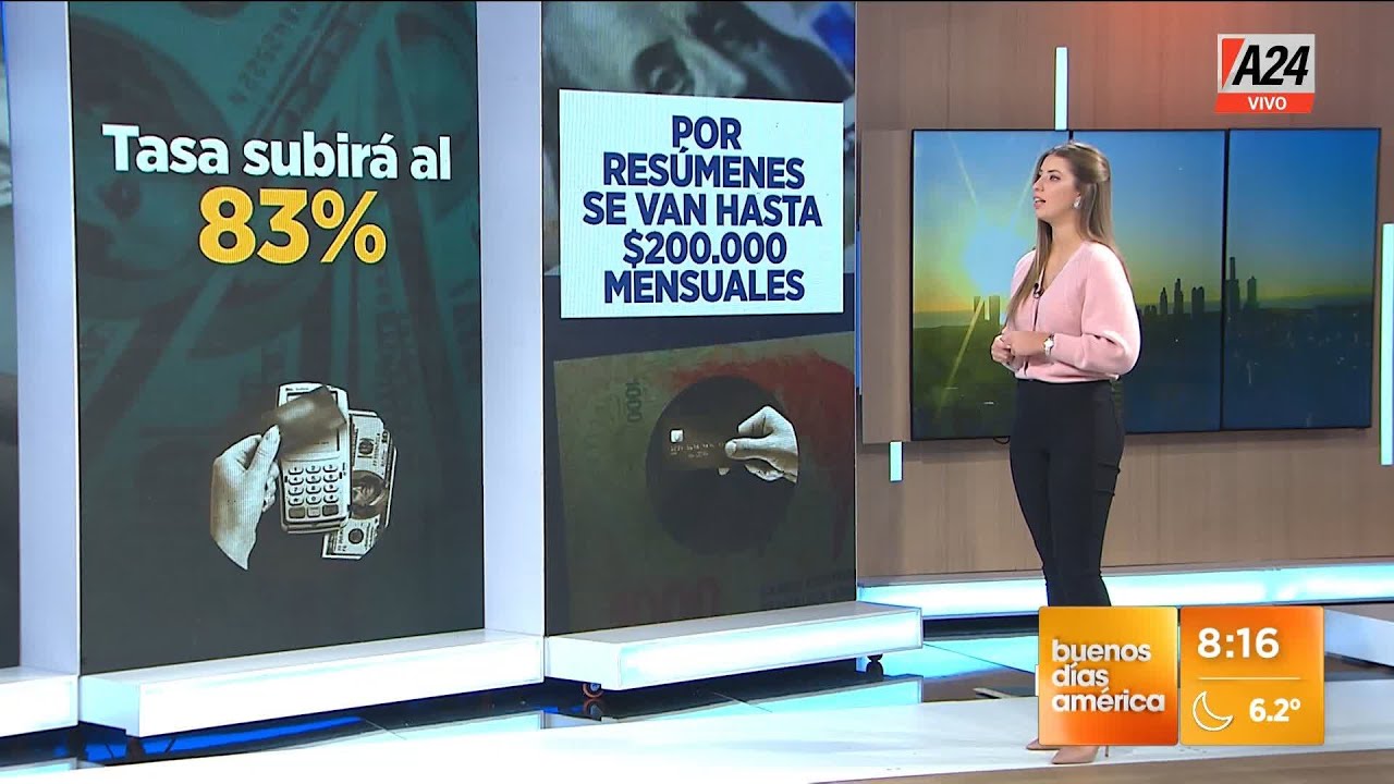 El BCRA subi&oacute; las tasas de inter&eacute;s para financiarse con tarjetas I A24