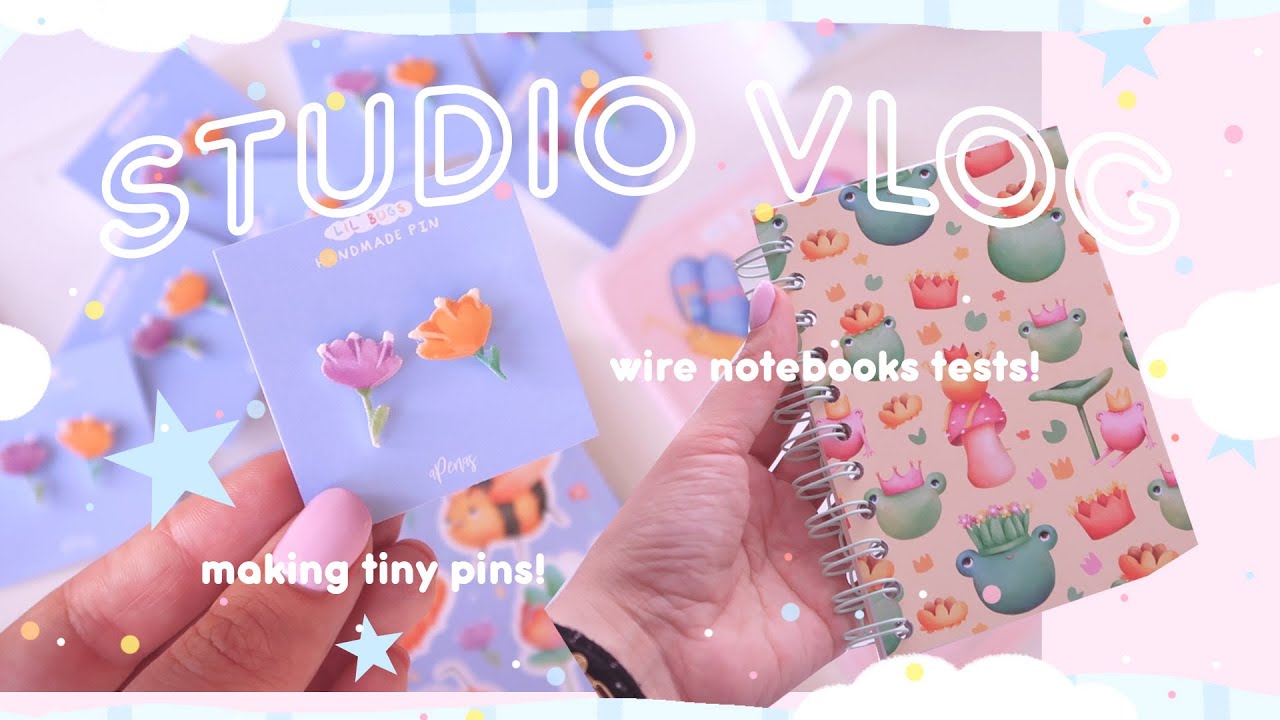 Trying WIRE NOTEBOOKS with a CINCH, making TINY pins / WEEK IN THE LIFE OF AN ILLUSTRATOR