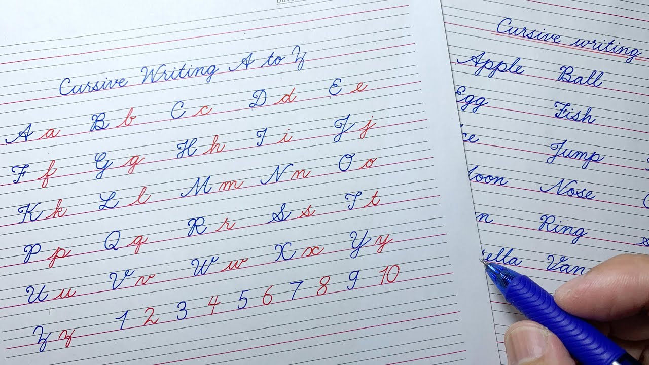 Cursive writing a to z | Cursive writing words a to z | Cursive letter abcd | Cursive handwriting pr