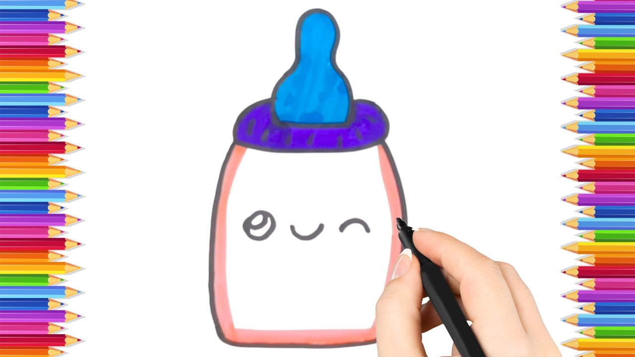 How To Draw cute  baby feeder Drawing, Painting & Coloring For Kids and Toddlers_ Child Art 🐋🌈🎨