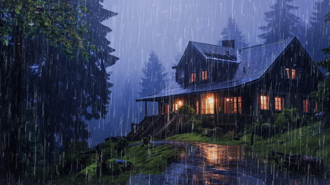 Gentle Night RAIN - Rain Sounds For Sleeping - Sleep FAST & Beat Insomnia, Study, ASMR