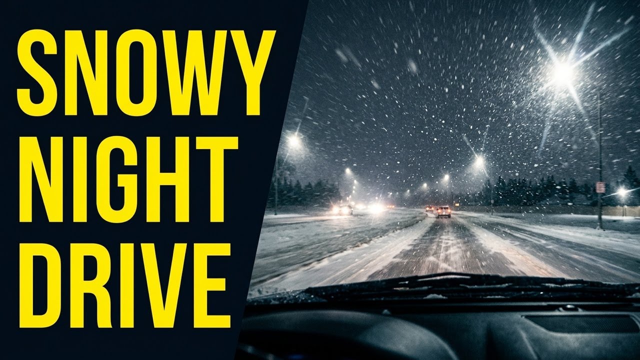 LIVE Snowy Winnipeg🇨🇦 Drive After Dark