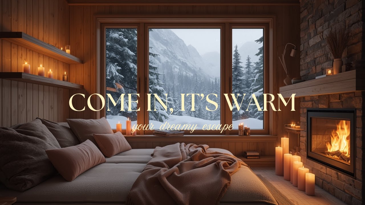 A quiet winter evening | soft Jazz & fireplace