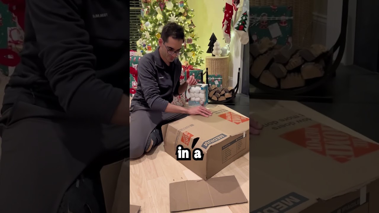 Amazing Impossible Christmas Gift Wrapping 🎁❤️ #shorts