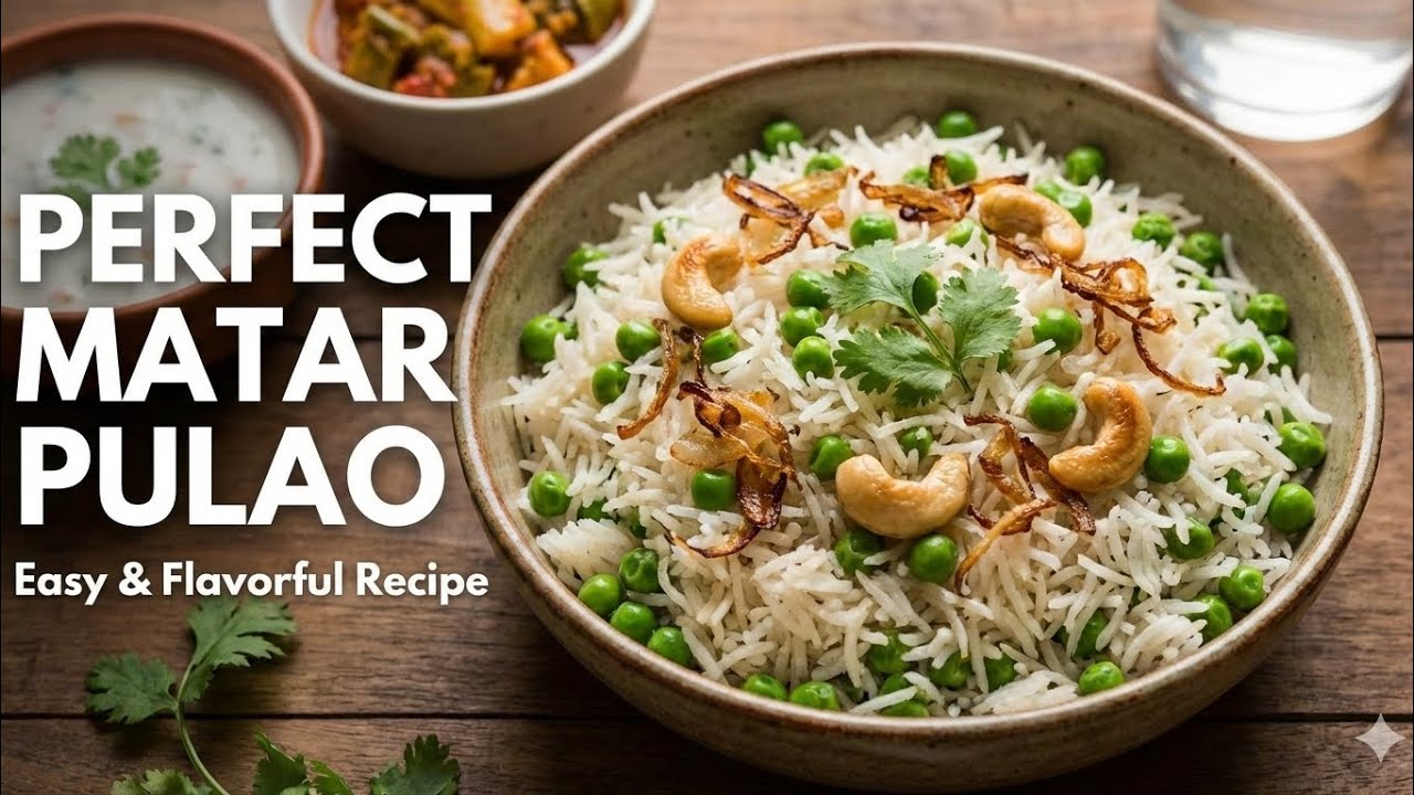 Khila Khila Matar Pulao Recipe | Perfect Peas Pulao in 15 Mins 🍚🌿