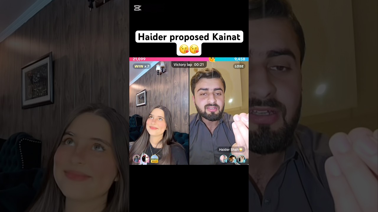 Haider Proposed Kainat🥰 #foryou #rajabfamily #tiktoklive #love #haidershahlive #kainatqureshilive