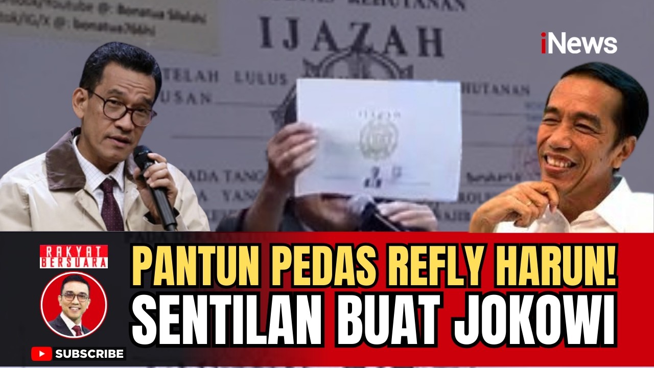 Menohok! Refly Harun Kasih Pantun ke Jokowi Soal Ijazah: 