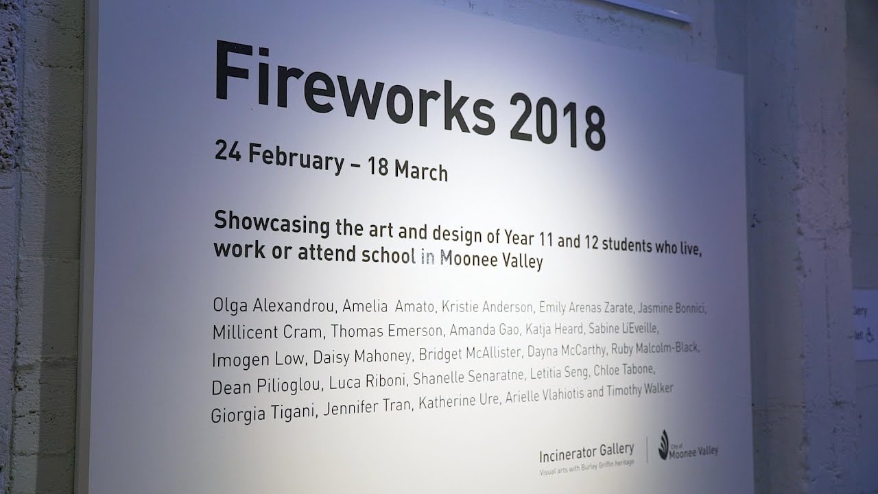 Fireworks 2018 at the Incinerator Gallery