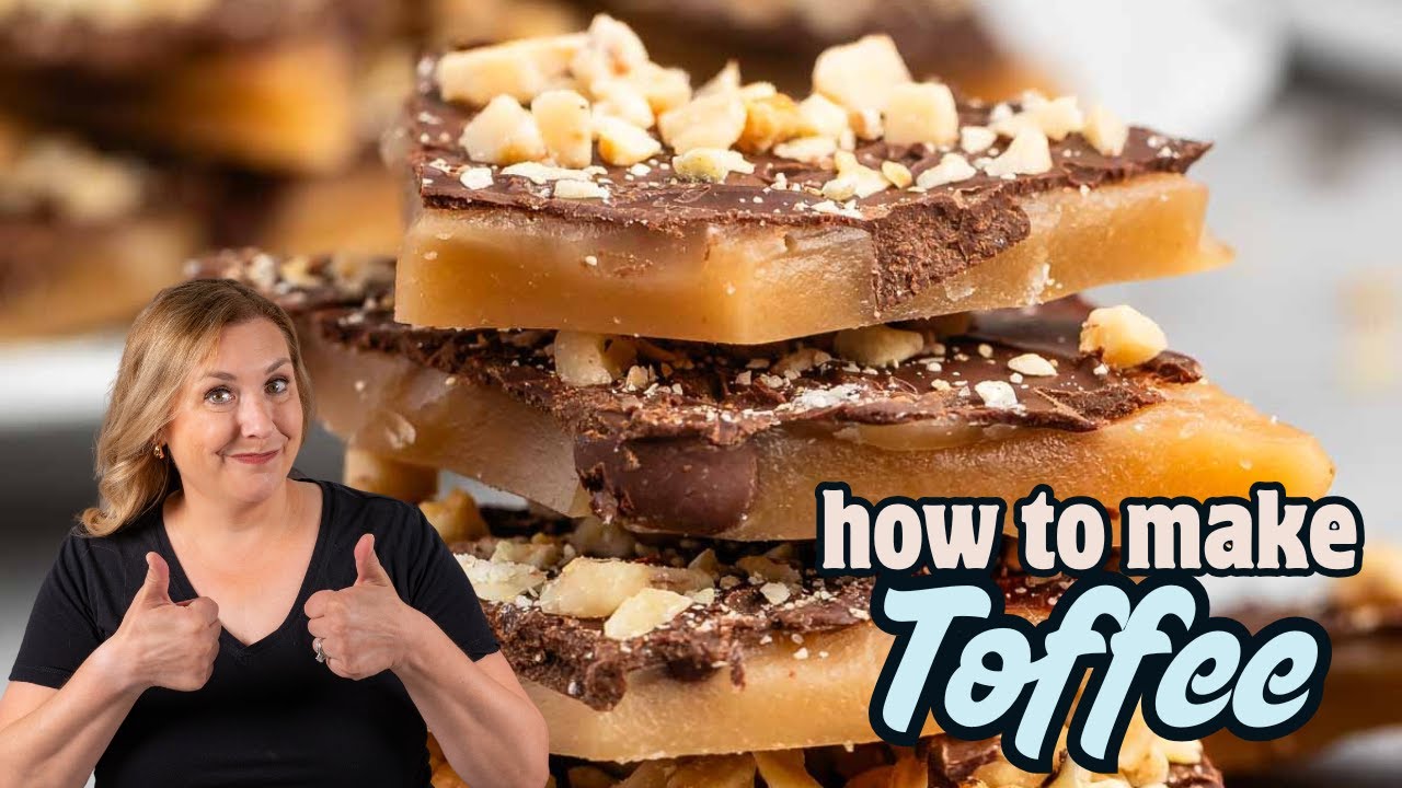 Perfect EASY Toffee HOMEMADE with this simple trick!
