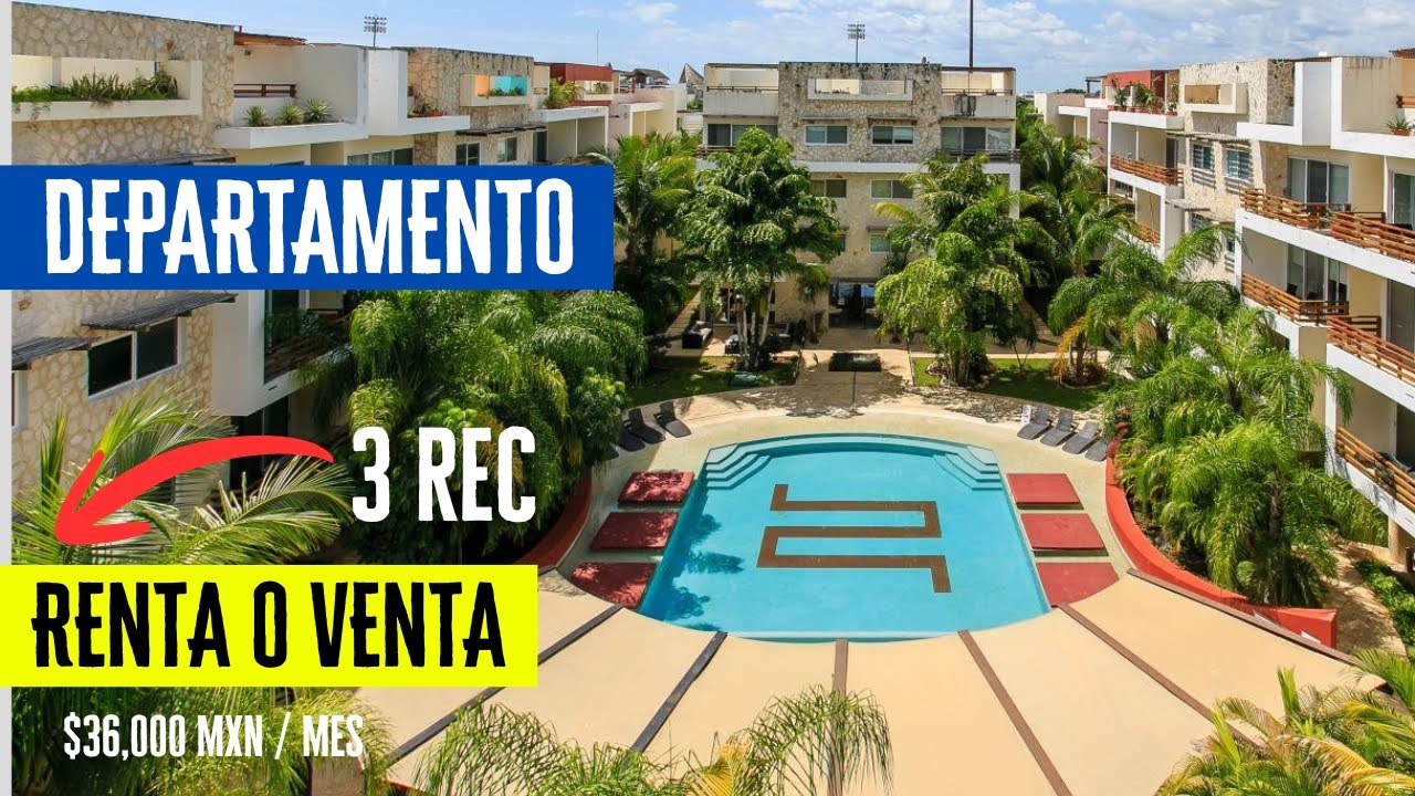 DEPARTAMENTO EN RENTA 3 Recámaras | PLAYA DEL CARMEN
