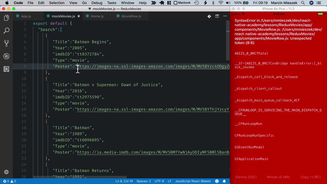 React Native Tutorial - State & Redux #3 - Fetch Data