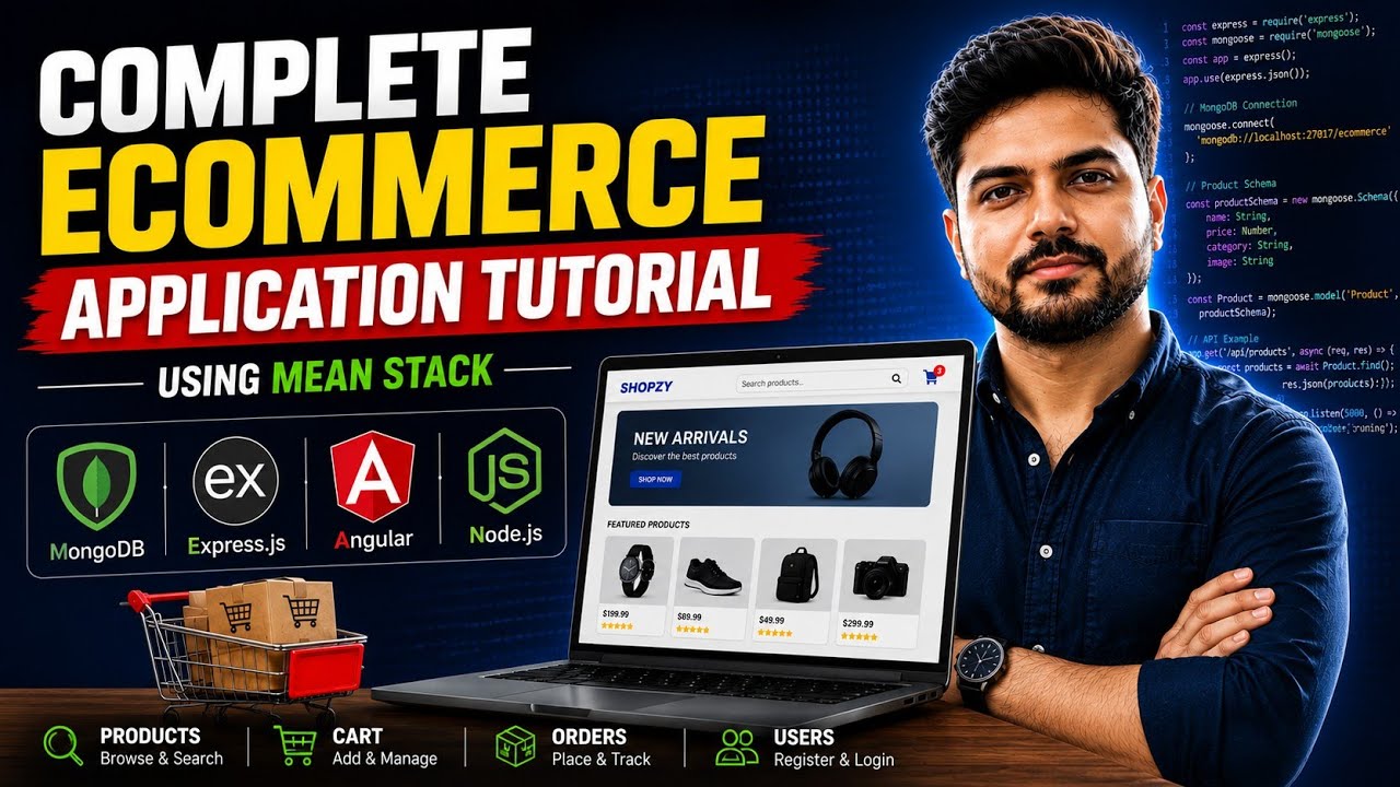 MEAN Stack E-Commerce Project | Project Setup | Angular | NodeJS | MongoDB | ExpressJS | Part 1