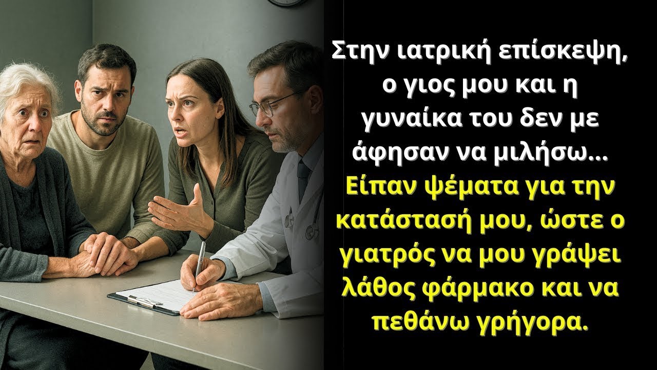 Στην επίσκεψη στον γιατρό, ο γιος μου και η γυναίκα του είπαν ψέματα για να πάρω λάθος φάρμακο.