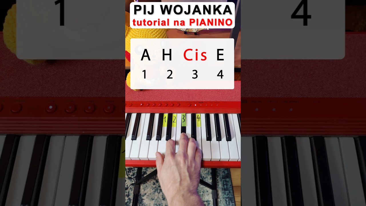 Pij Wojanka - prosta wersja na PIANINO 🎹💪 #pianino #muzyka #wojan
