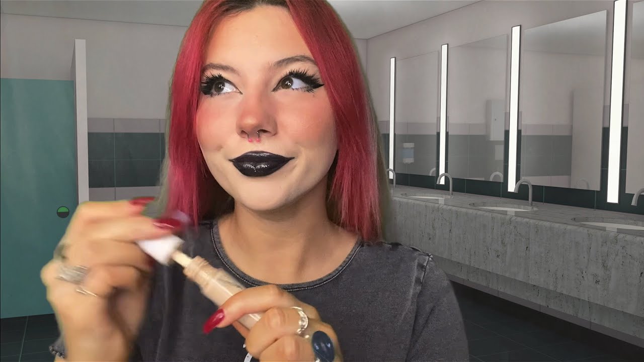 ASMR E-Girl Gets You Ready In The School Bathroom (Roleplay)📚