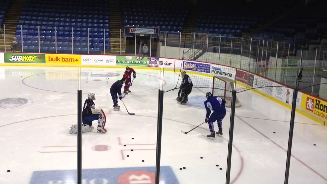 PEI Rocket practice Kody MacDonald goalie