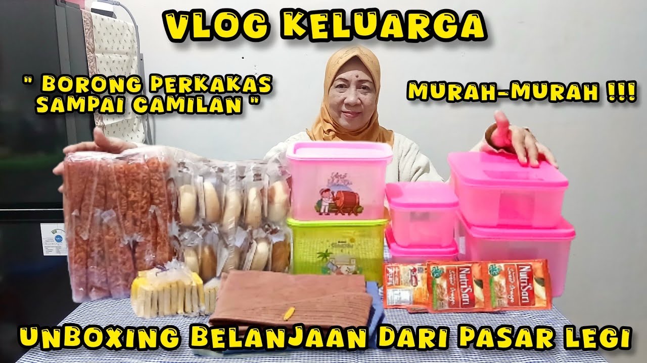[VLOG KELUARGA] UNBOXING BELANJAAN DARI PASAR LEGI BLITAR
