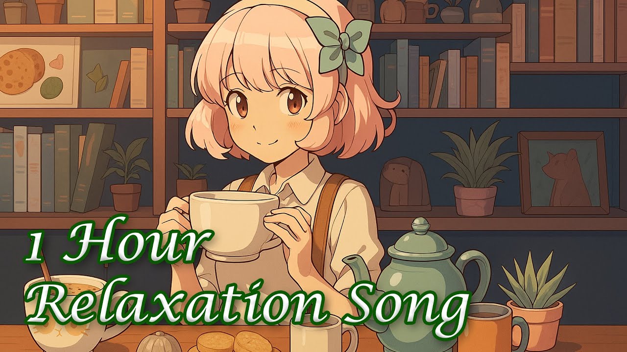 Stirring Silence – A Calm Anime Café Loop – 1 Hour of Warm Lo-Fi Jazz for Study, Work & Peace
