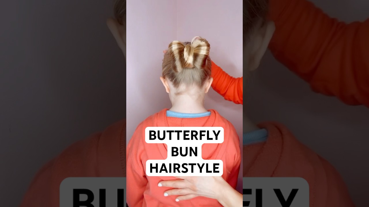 BUTTERFLY BUN HAIRSTYLE | Audrey and Victoria #hairstyle #hairtutorial